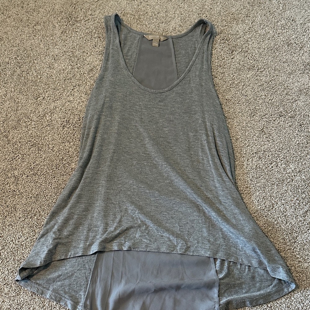 Banana Republic Gray Flowy Tank Top